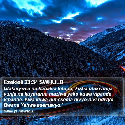 Ezekieli 23:34 SWHULB Bible Verse Image