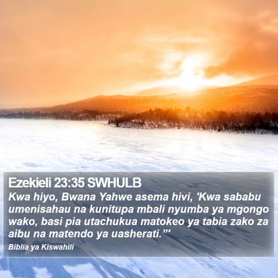 Ezekieli 23:35 SWHULB Bible Verse Image