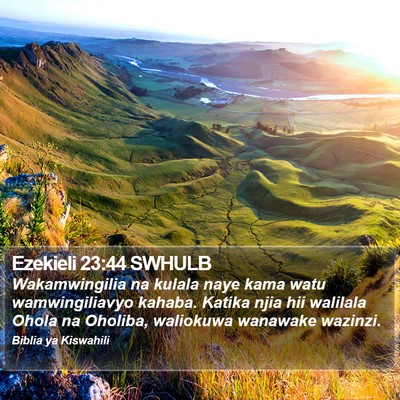 Ezekieli 23:44 SWHULB Bible Verse Image
