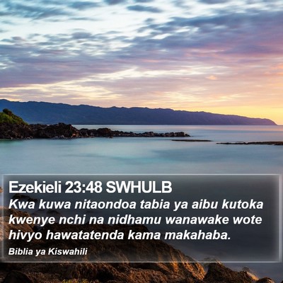 Ezekieli 23:48 SWHULB Bible Verse Image
