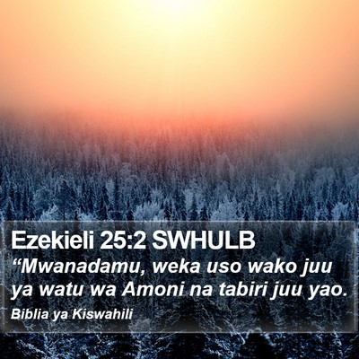 Ezekieli 25:2 SWHULB Bible Verse Image
