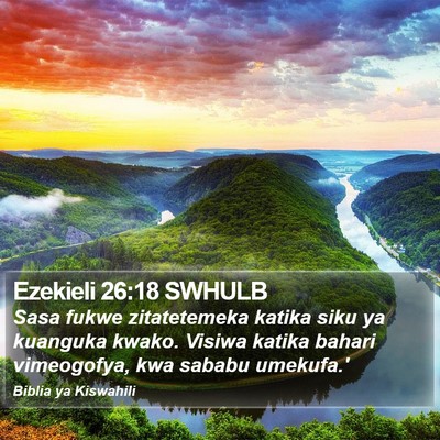 Ezekieli 26:18 SWHULB Bible Verse Image