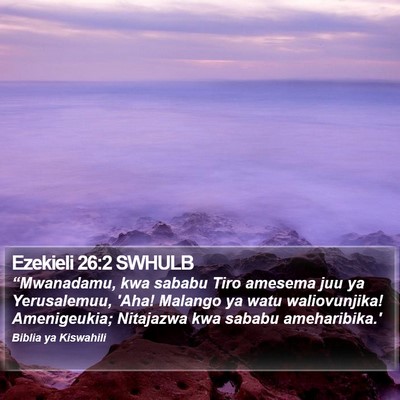 Ezekieli 26:2 SWHULB Bible Verse Image