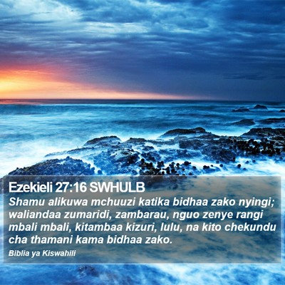 Ezekieli 27:16 SWHULB Bible Verse Image