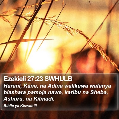 Ezekieli 27:23 SWHULB Bible Verse Image