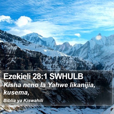 Ezekieli 28:1 SWHULB Bible Verse Image