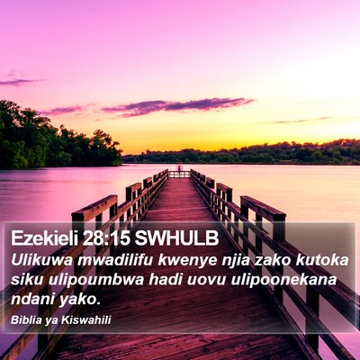 Ezekieli 28:15 SWHULB Bible Verse Image