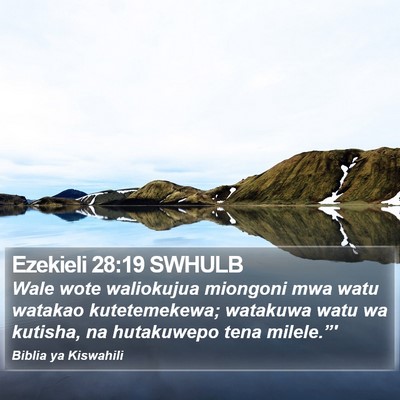 Ezekieli 28:19 SWHULB Bible Verse Image