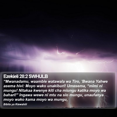 Ezekieli 28:2 SWHULB Bible Verse Image