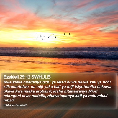 Ezekieli 29:12 SWHULB Bible Verse Image