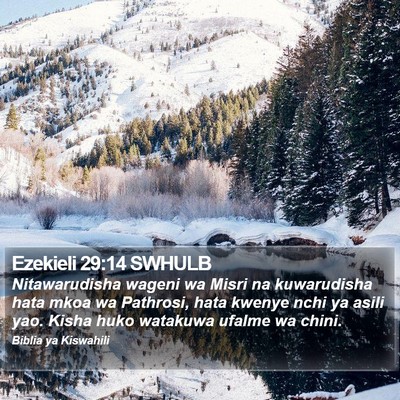 Ezekieli 29:14 SWHULB Bible Verse Image