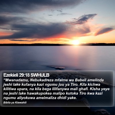 Ezekieli 29:18 SWHULB Bible Verse Image