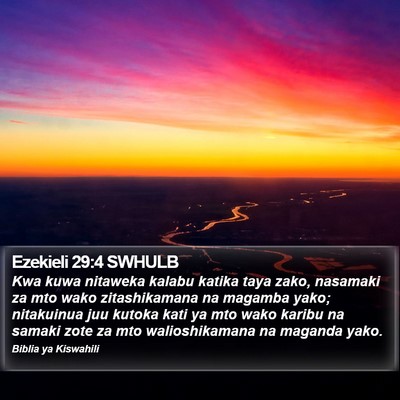 Ezekieli 29:4 SWHULB Bible Verse Image