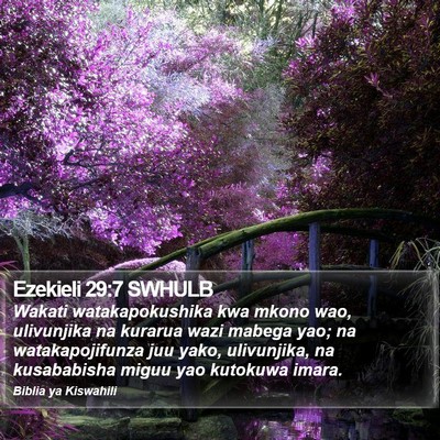 Ezekieli 29:7 SWHULB Bible Verse Image