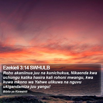Ezekieli 3:14 SWHULB Bible Verse Image