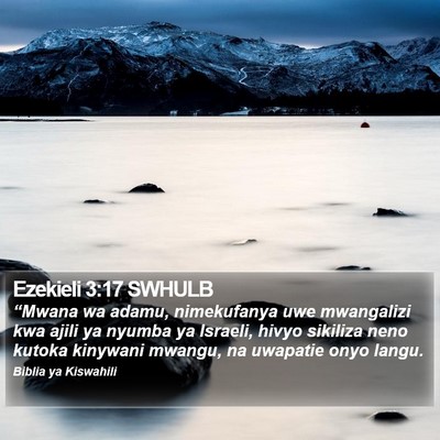 Ezekieli 3:17 SWHULB Bible Verse Image