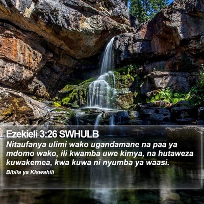 Ezekieli 3:26 SWHULB Bible Verse Image