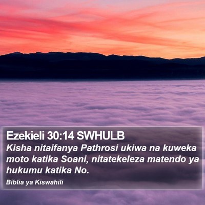 Ezekieli 30:14 SWHULB Bible Verse Image