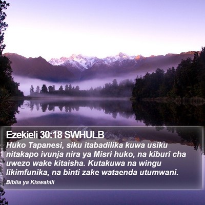 Ezekieli 30:18 SWHULB Bible Verse Image