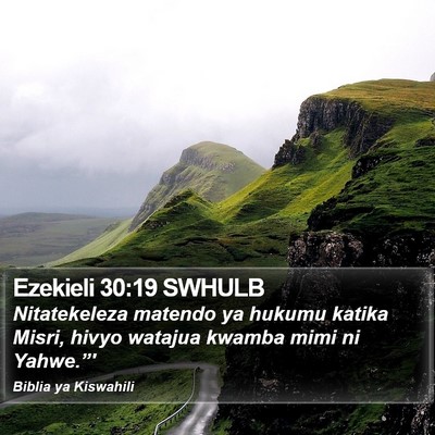 Ezekieli 30:19 SWHULB Bible Verse Image