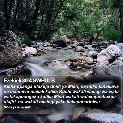 Ezekieli 30:4 SWHULB Bible Verse Image