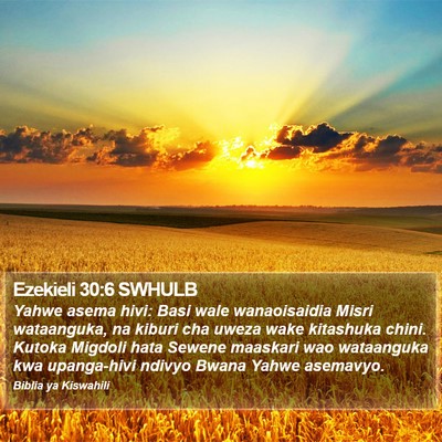 Ezekieli 30:6 SWHULB Bible Verse Image