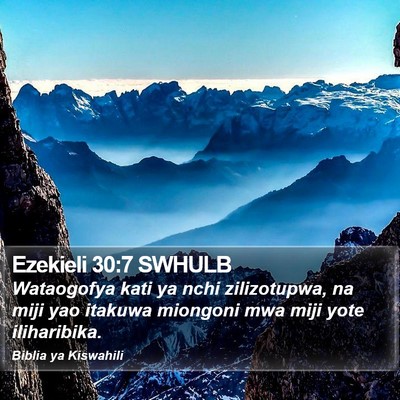 Ezekieli 30:7 SWHULB Bible Verse Image