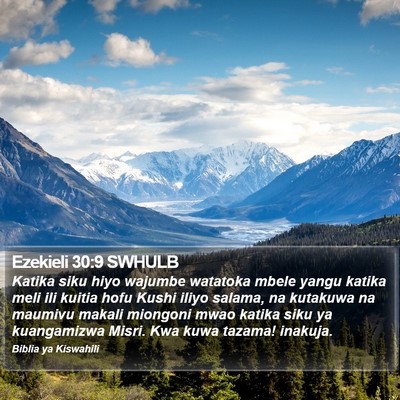 Ezekieli 30:9 SWHULB Bible Verse Image