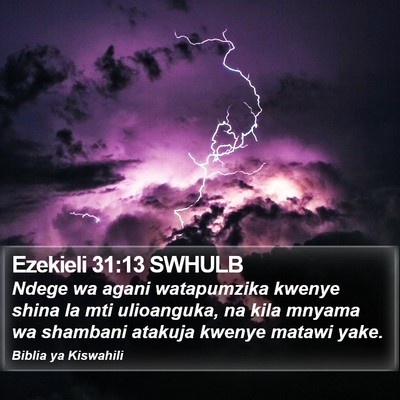 Ezekieli 31:13 SWHULB Bible Verse Image
