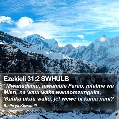 Ezekieli 31:2 SWHULB Bible Verse Image