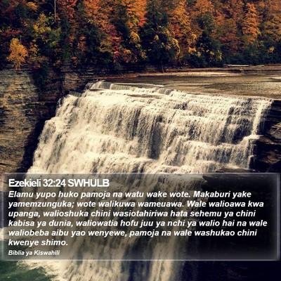 Ezekieli 32:24 SWHULB Bible Verse Image