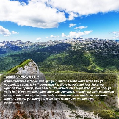 Ezekieli 32:25 SWHULB Bible Verse Image