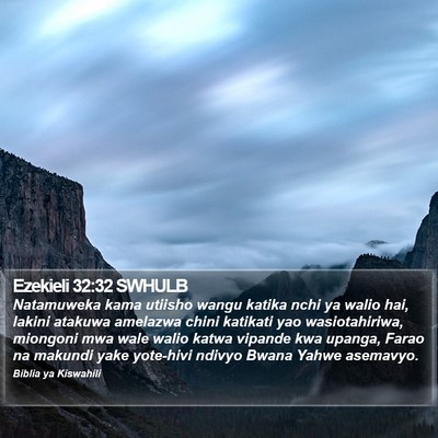 Ezekieli 32:32 SWHULB Bible Verse Image