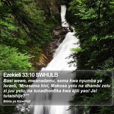 Ezekieli 33:10 SWHULB Bible Verse Image
