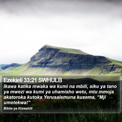 Ezekieli 33:21 SWHULB Bible Verse Image