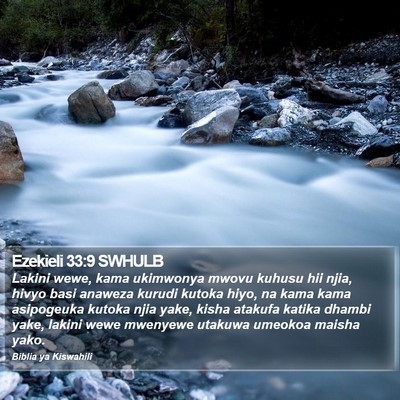 Ezekieli 33:9 SWHULB Bible Verse Image