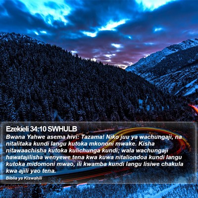 Ezekieli 34:10 SWHULB Bible Verse Image