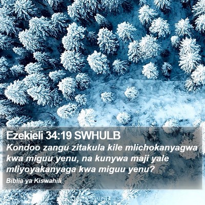 Ezekieli 34:19 SWHULB Bible Verse Image