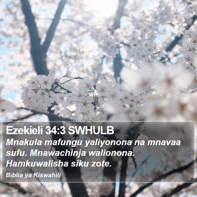 Ezekieli 34:3 SWHULB Bible Verse Image