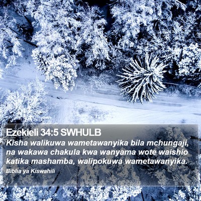 Ezekieli 34:5 SWHULB Bible Verse Image