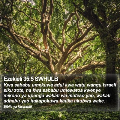 Ezekieli 35:5 SWHULB Bible Verse Image