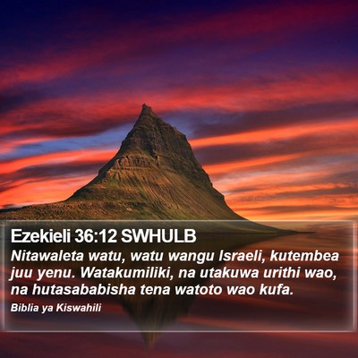 Ezekieli 36:12 SWHULB Bible Verse Image
