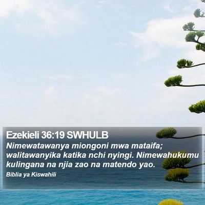 Ezekieli 36:19 SWHULB Bible Verse Image