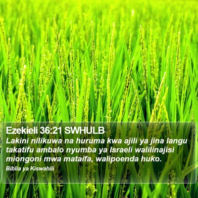 Ezekieli 36:21 SWHULB Bible Verse Image