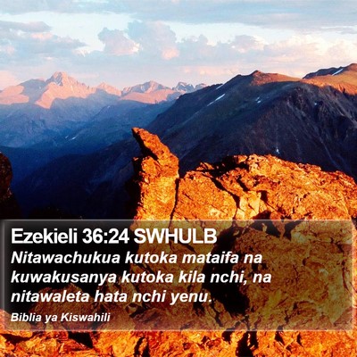 Ezekieli 36:24 SWHULB Bible Verse Image
