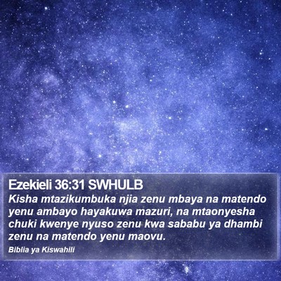 Ezekieli 36:31 SWHULB Bible Verse Image