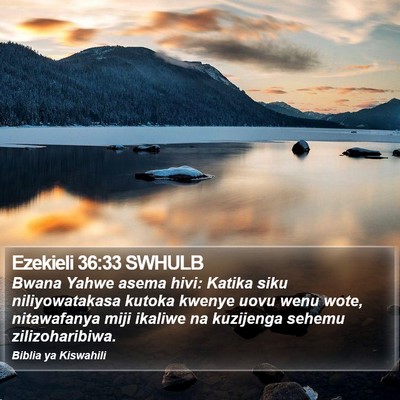 Ezekieli 36:33 SWHULB Bible Verse Image