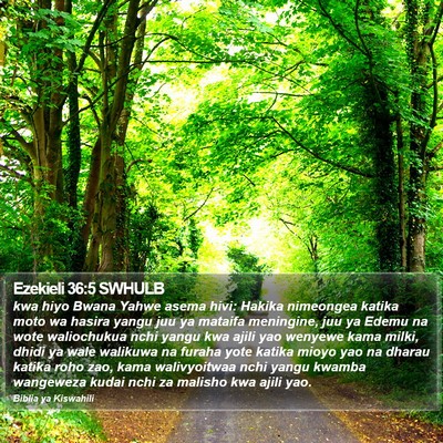 Ezekieli 36:5 SWHULB Bible Verse Image