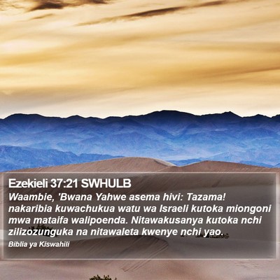 Ezekieli 37:21 SWHULB Bible Verse Image