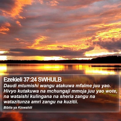 Ezekieli 37:24 SWHULB Bible Verse Image